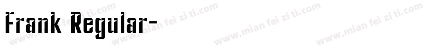 Frank Regular字体转换